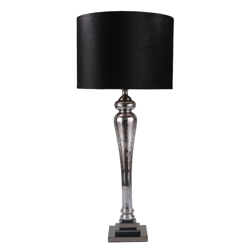Sagebrook Home Mercury Black Glass and Metal 37" Pillar Table Lamp 16